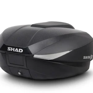 Omezená Nabídka Vrchní kufr na motorku SHAD SH58X D0B58206B Karbon se zámkem PREMIUM a opěrkou