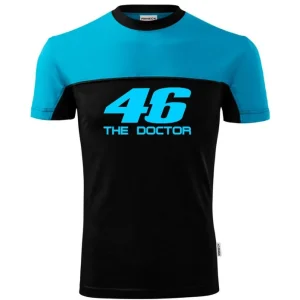 Levný Pánské triko s motivem The Doctor 46 - Tyrkysová/Černá