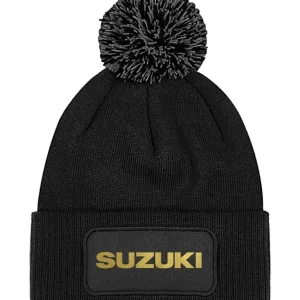 Zimní čepka s bambulí a motivem Suzuki Oblíbený