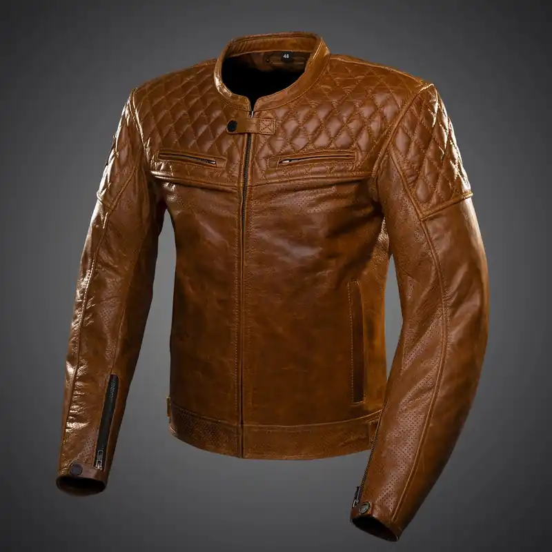 Kožená bunda 4SR Scrambler II Cognac Nakupujte Hned
