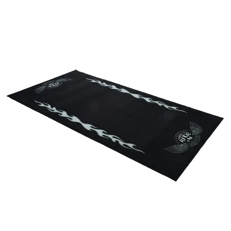 Poslední Šance TEXTILNÍ KOBEREC POD MOTOCYKL FLAME L, OXFORD (ŠEDÁ/ČERNÁ, ROZMĚR 200 X 100 CM, SPLŇUJÍCÍ PŘEDPISY FIM)