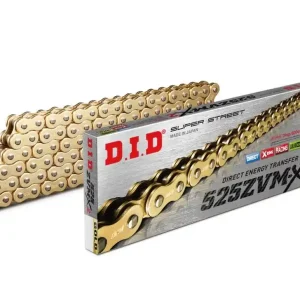 ZVM-X série X-Kroužkový řetěz D.I.D Chain 525ZVM-X2 116 článků Zlatá/Zlatá Levný