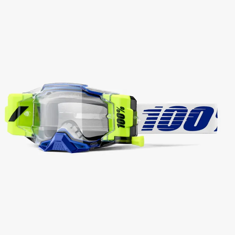100 % ARMEGA FORECAST ROLL-OFF BLUE - MODRÉ/BÍLÉ/ŽLUTÉ FLUO BRÝLE Sleva